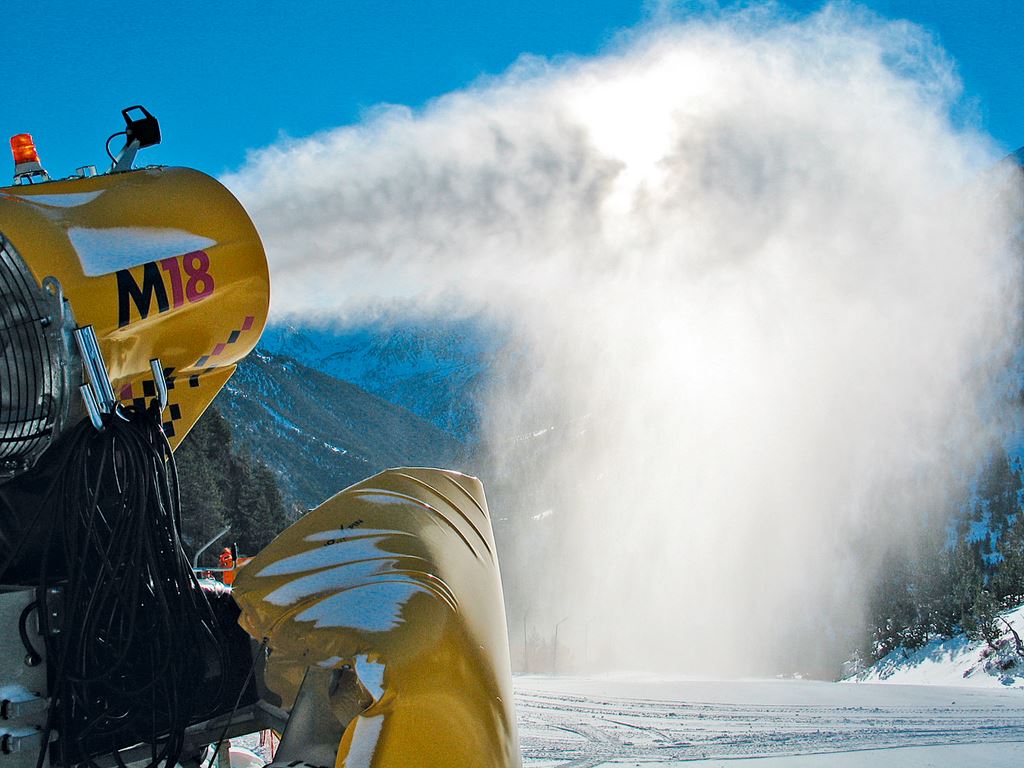 Cómo funcionan los cañones de nieve artificial?