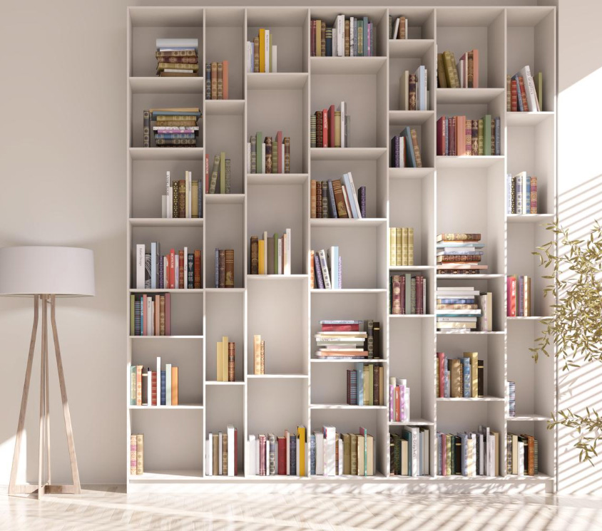 Biblioteca llena de libros